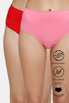 Zivame Anti-Microbial High Rise Full Coverage Tummy Tucker Hipster Panty (Pack of 2) - Multicolor — thumbnail 1